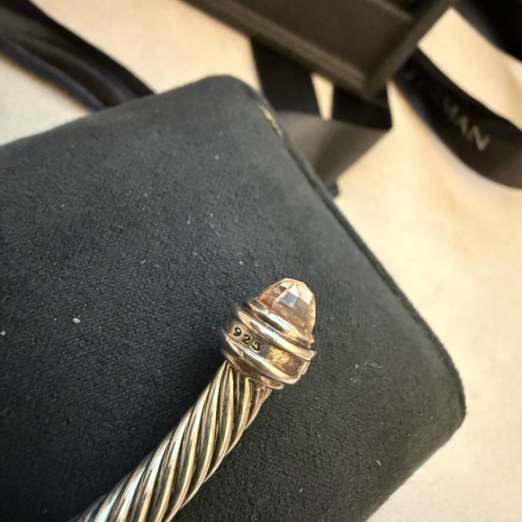 Authentic David Yurman 5mm Cable Morganite Bracelet, with receipt! - Picture 3 of 9